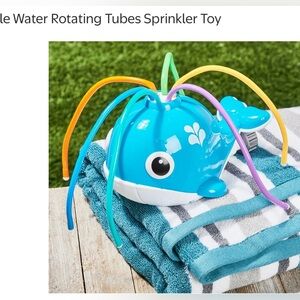 Colorful Whale Sprinkler Play Day Wacky Whale Water Rotating Tubes Sprinkler Toy